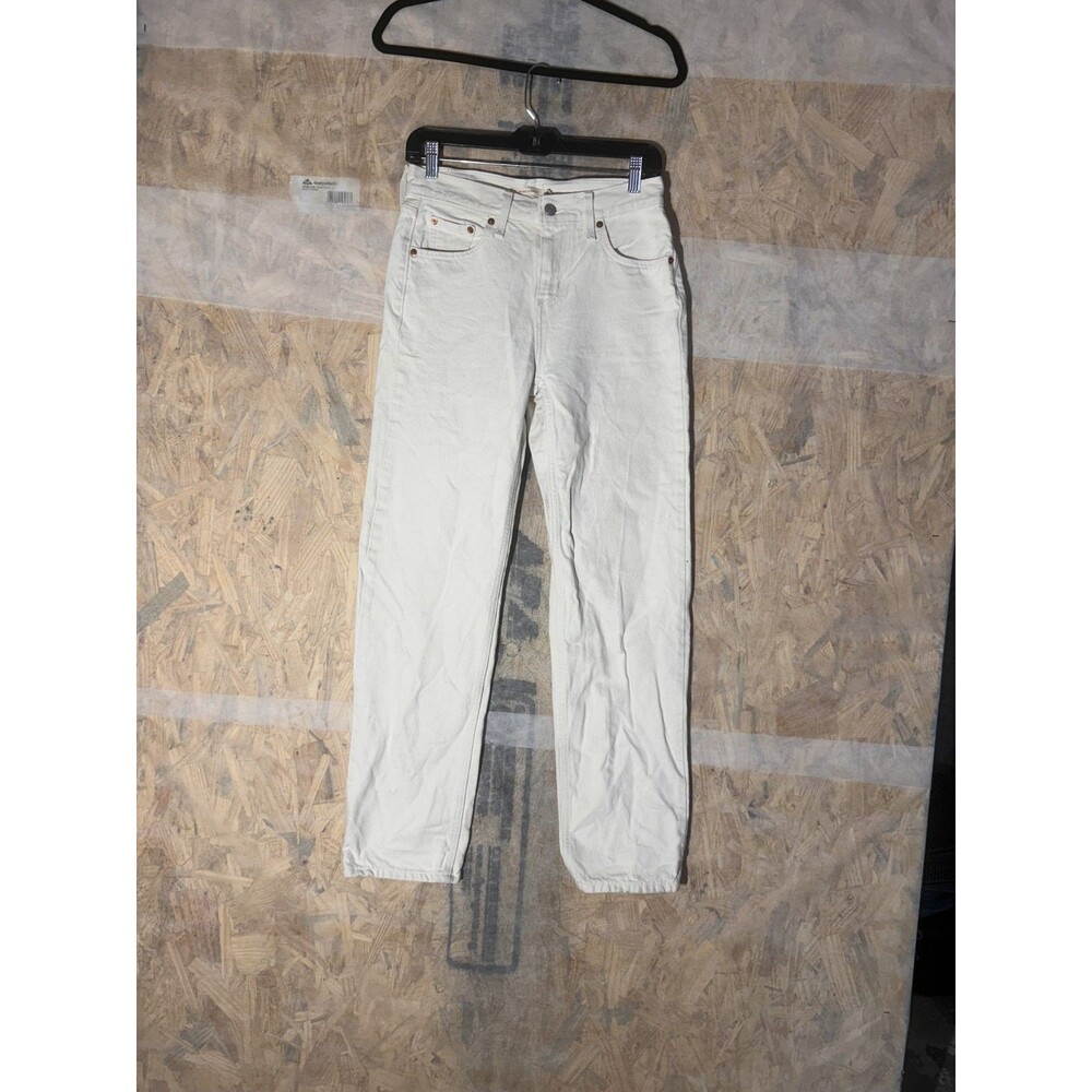 Levi's Women's Size W25 Low Pro Straight Jeans White Stonewash Pants